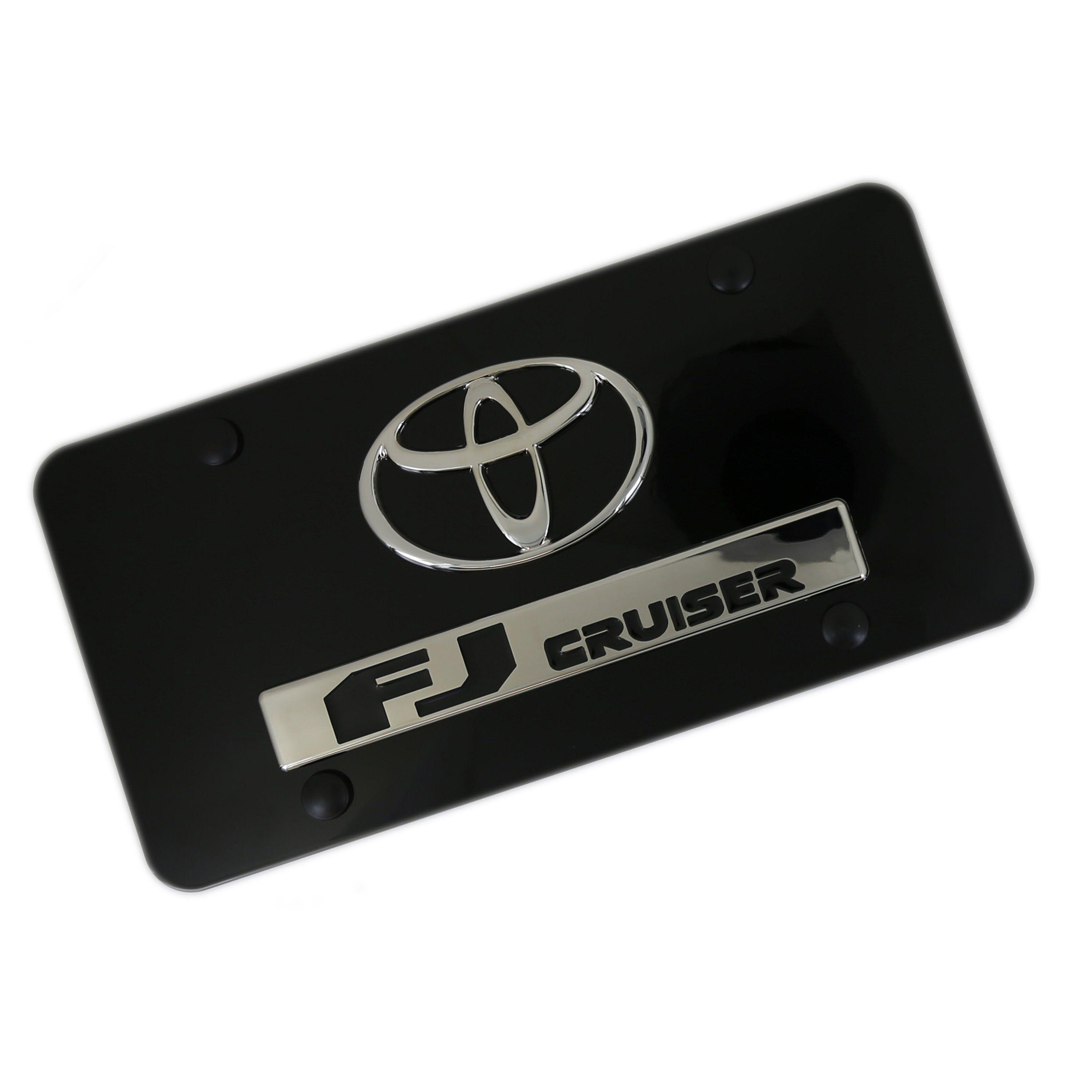 FJ Logo - Details about Toyota Logo + FJ Cruiser Name Badge On Black License Plate