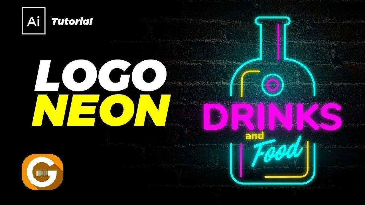 Diseno Logo - Illustrator Tutorial | Diseño Logo Luz de Neon | Neon Light Logo Design
