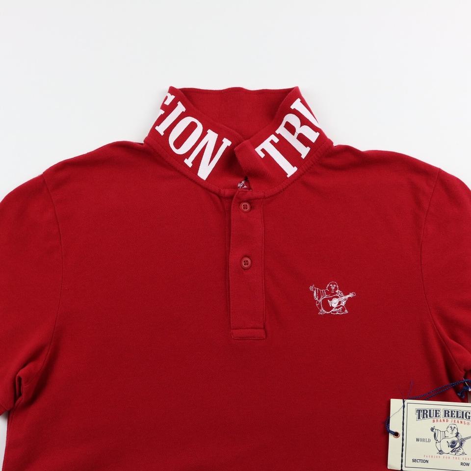 Truereligionbrandjeans Logo - True Religion Red Brand Jeans Men's Logo Print Polo Tee Shirt Size 16 (XL,  Plus 0x) 30% off retail