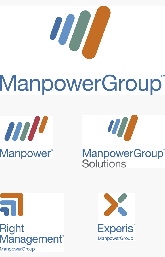 Manpower Logo - Brand New: Manpower Procreates Manpower-ey Logos