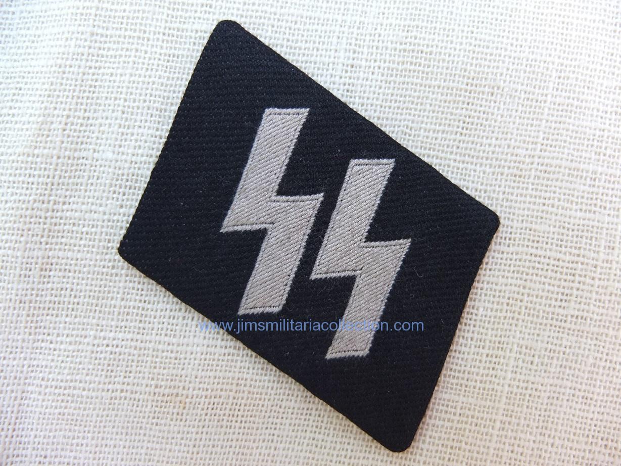 Schutzstaffel Logo - WAFFEN SS (SCHUTZSTAFFEL) EM / NCO RUNE COLLAR TAB Militaria