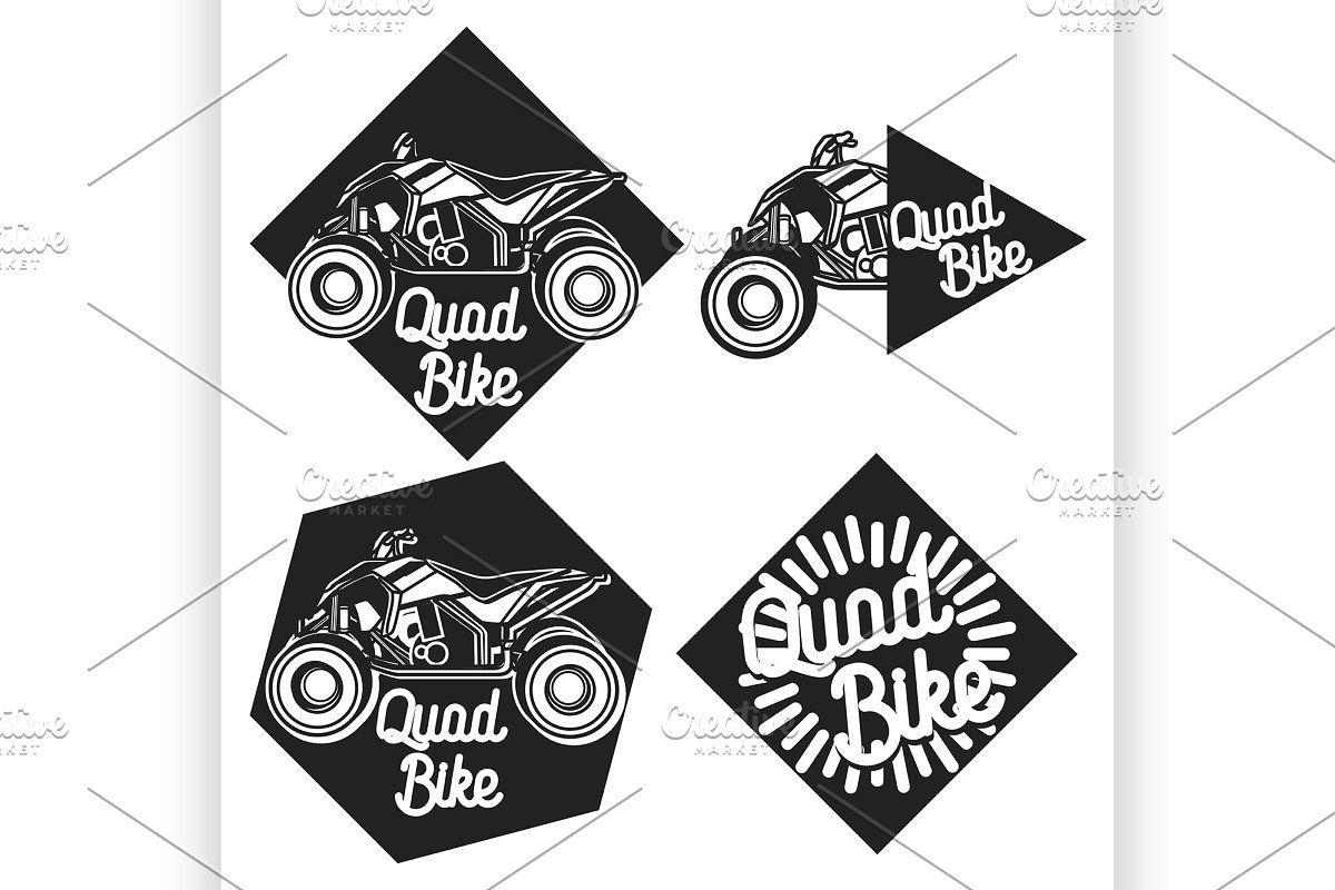 Quad Logo - Vintage quad bike emblems