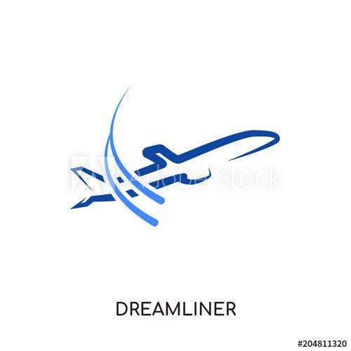 Dreamliner Logo - dreamliner logo isolated on white background this stock vector