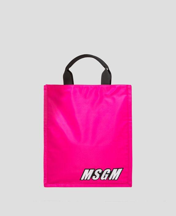 Bag Logo - EMBROIDERY LOGO SHOPPPER BAG MSGM