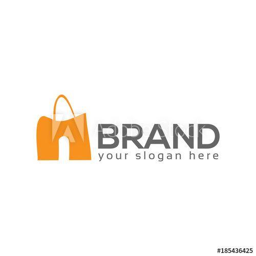 Bag Logo - N shopping bag logo vector. Flat logo design. - Buy this stock ...