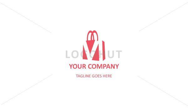 Bag Logo - M Letter Shopping Bag Logo