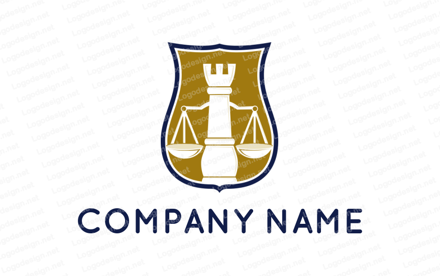 Rook Logo - justice scale on rook | Logo Template by LogoDesign.net