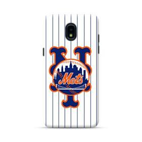 J3 Logo - New York Mets Baseball Logo Interlocking NY Samsung Galaxy J3 2018 Case