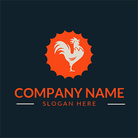 Company with Orange Circle Logo - Free Rooster Logo Designs | DesignEvo Logo Maker