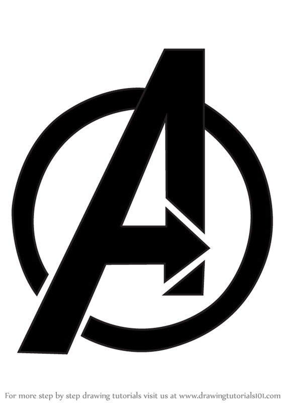 Step Logo - Learn How to Draw Avengers Logo (Brand Logos) Step by Step : Drawing