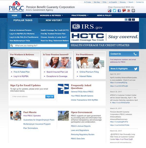 PBGC Logo - The New PBGC.gov: How User Feedback Helped Inform PBGC.gov's ...