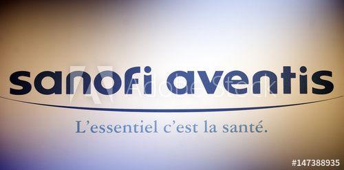 Sanofi-Aventis Logo - Logo of the French drugs group Sanofi Aventis company seen