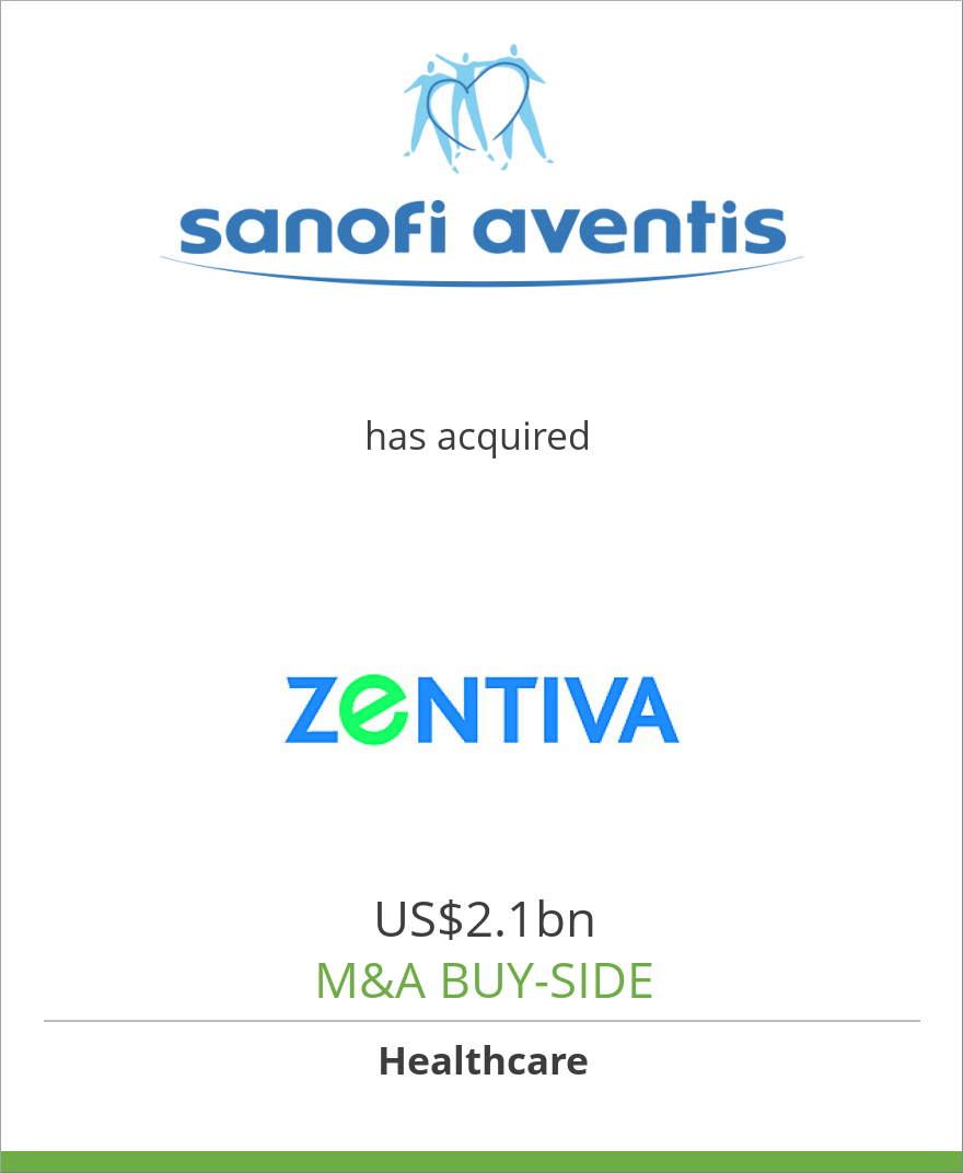 Sanofi-Aventis Logo - Sanofi-Aventis has acquired Zentiva N.V. | Oaklins