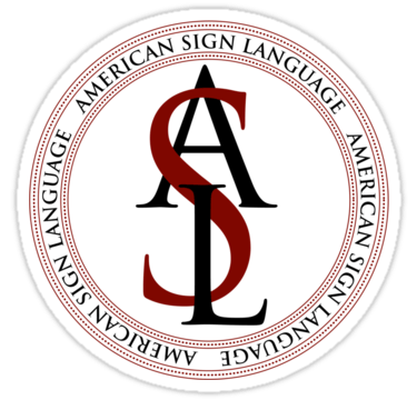 ASL Logo - American Sign Language Logo. Sticker. American Sign Language