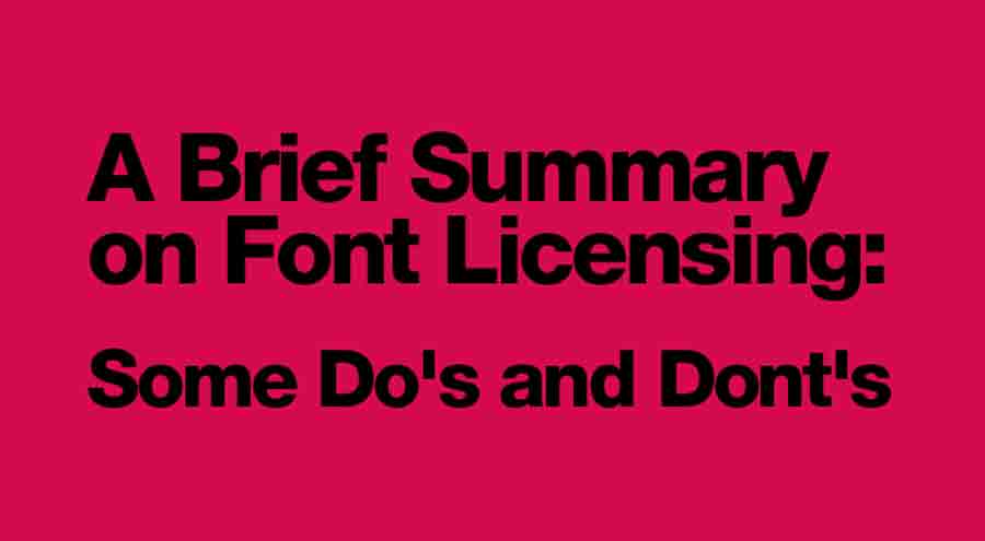 Summary Logo - A Brief Summary on Font Licensing: Some Do's and Dont's