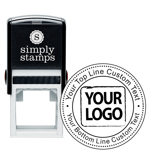 Stamps Logo - Custom Rubber Stamp - Round with Logo
