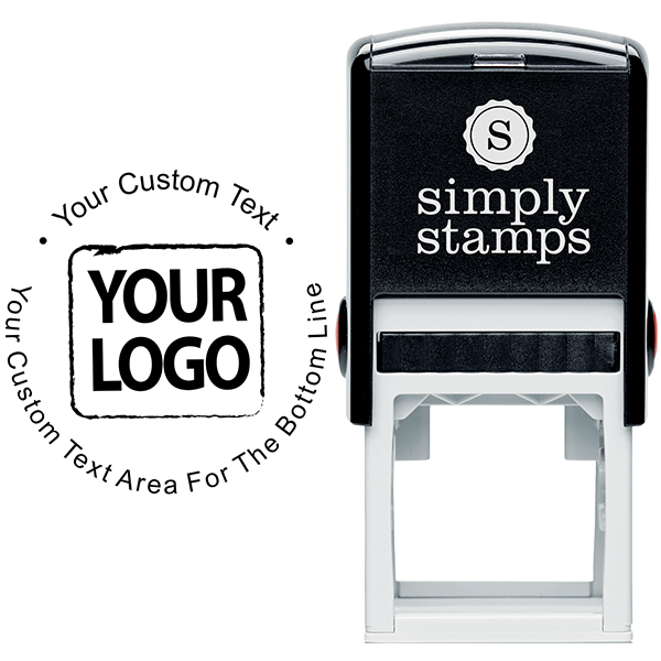 Stamps Logo - Custom Rubber Stamp - Simple Round with Logo