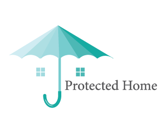 Protection Logo - Umbrella home protection Designed