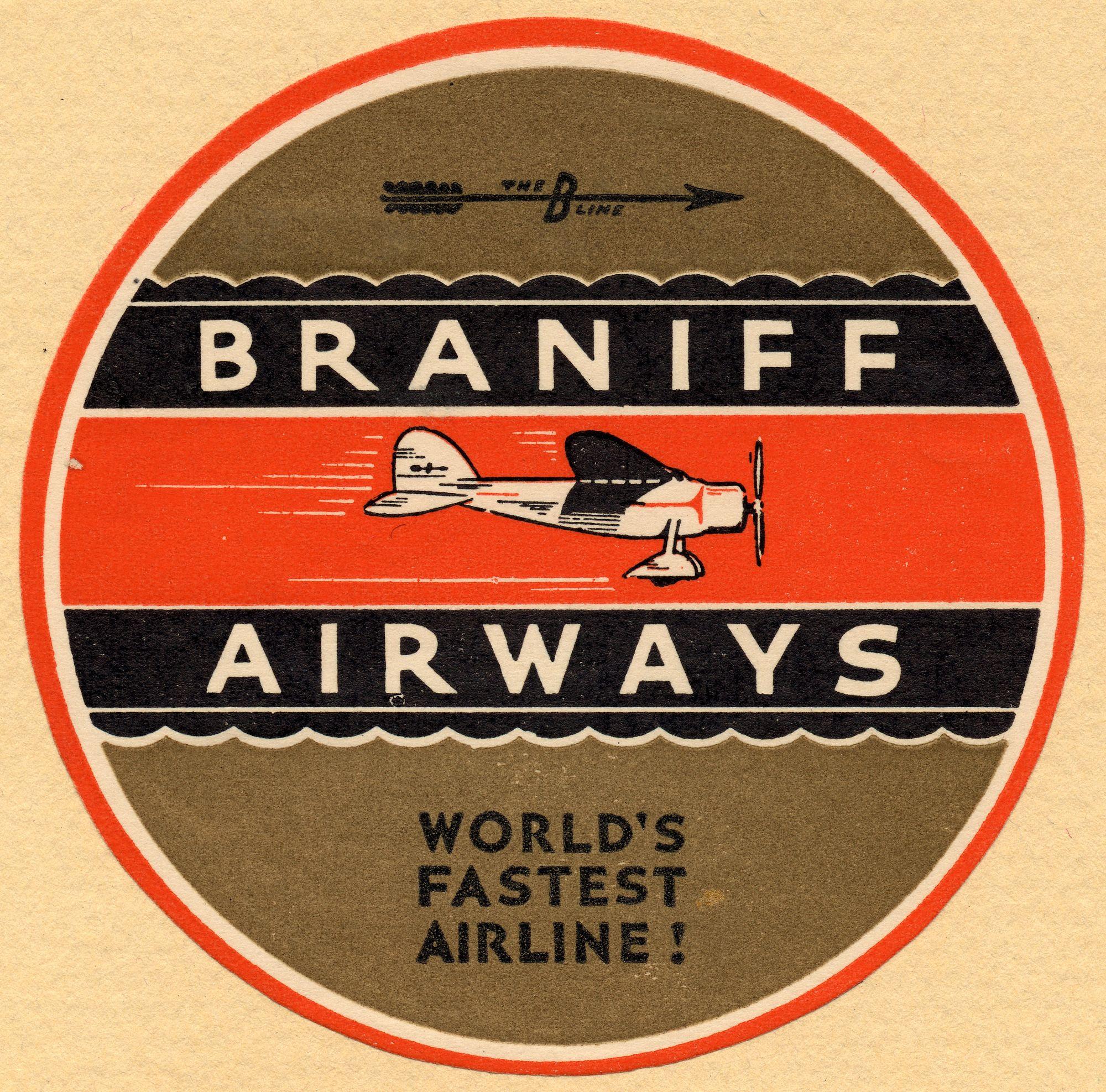 Braniff Logo - Lockheed Model 1/2/5 Vega Family; Air Transport, Airlines, Braniff ...