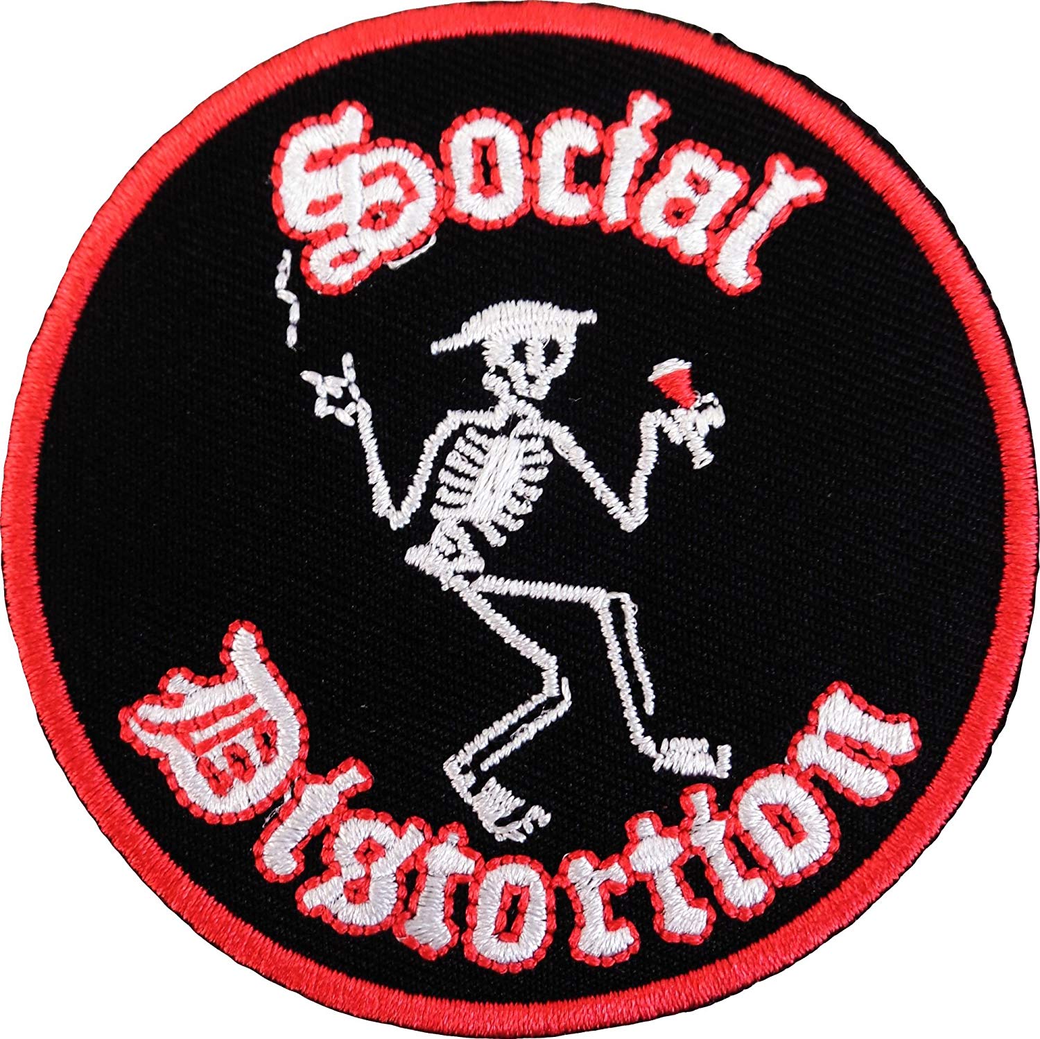 Skeleton Logo - Social Distortion Skeleton Logo Rock Music Iron On Patch p747