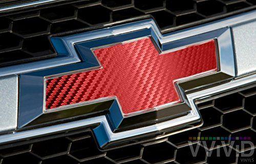 Bowtie Logo - VViViD XPO Red Carbon Fiber Chevy Bowtie Logo Wrap Kit (6 Rolls (11.8