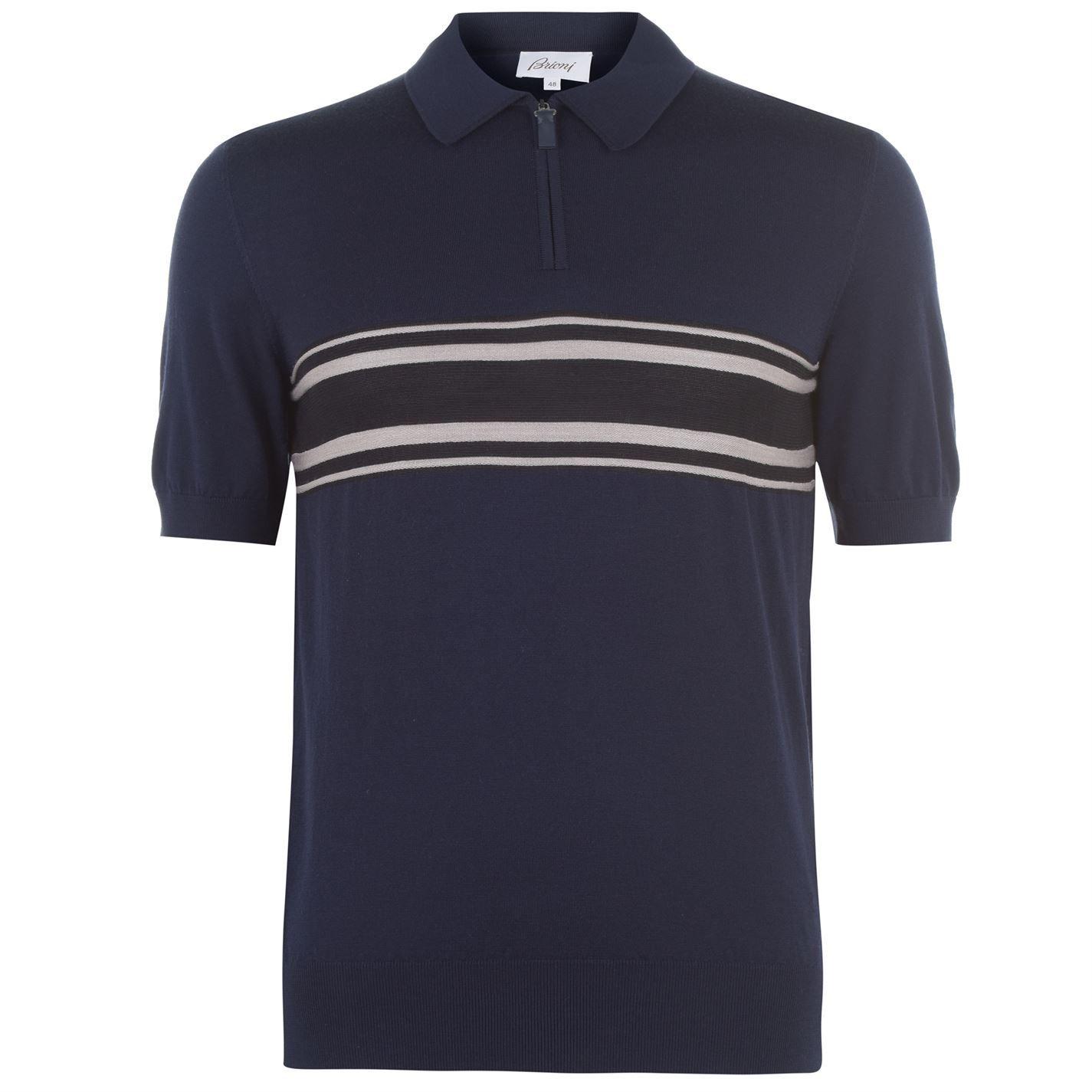 Brioni Logo - Brioni. Logo Zip Polo Shirt