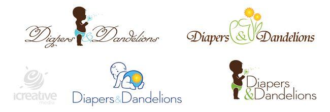 Diaper Logo - Logo Design for Diapers and Dandelions | iCreative Media