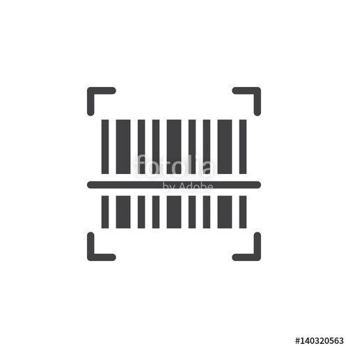 Scanner Logo - Barcode scanner icon vector, filled flat sign, solid pictogram ...
