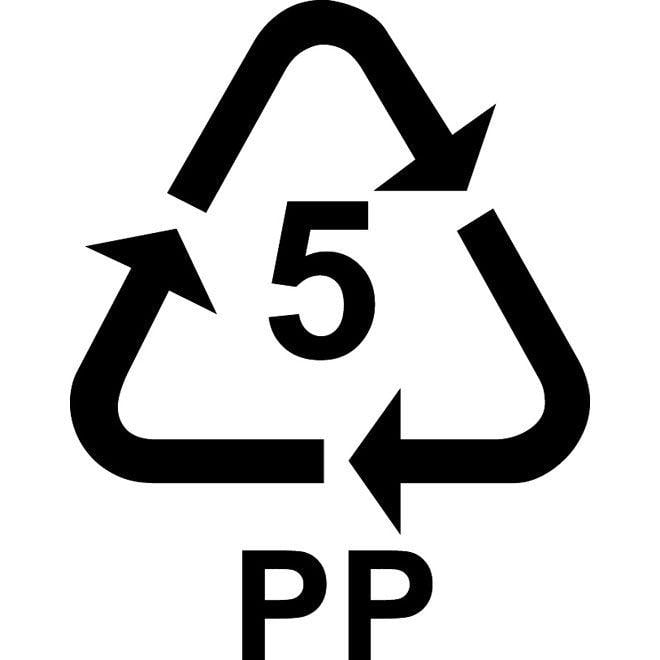 Polypropylene Logo - ECOLOGY SYMBOL FOR PP 5 vector image in AI and EPS format