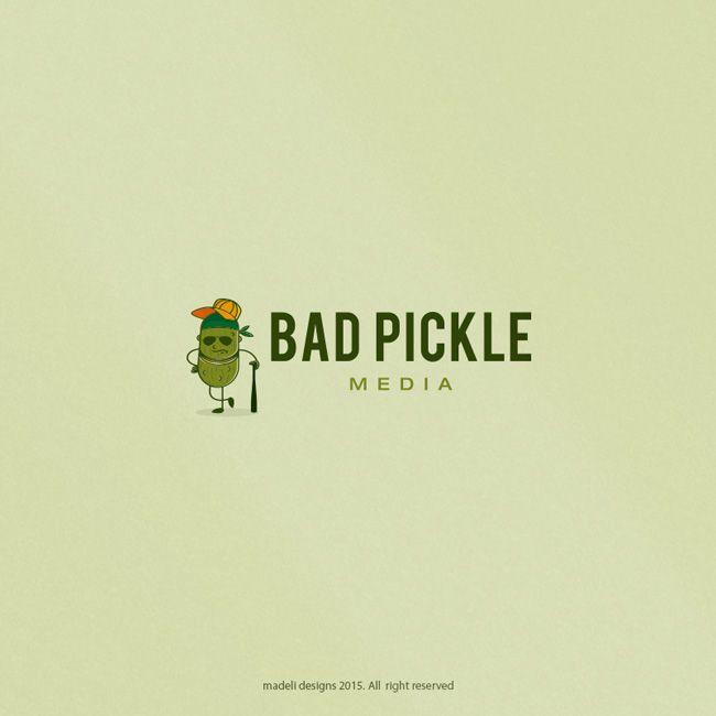 Pickle Logo - Modern, Bold, Advertising Logo Design for Bad Pickle Media