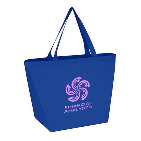 Polypropylene Logo - Polypropylene Non-Woven Budget Shopper Tote Bags (Q468311)