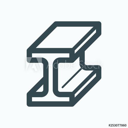 I-Beam Logo - I-Beam steel bar vector icon - Buy this stock vector and explore ...