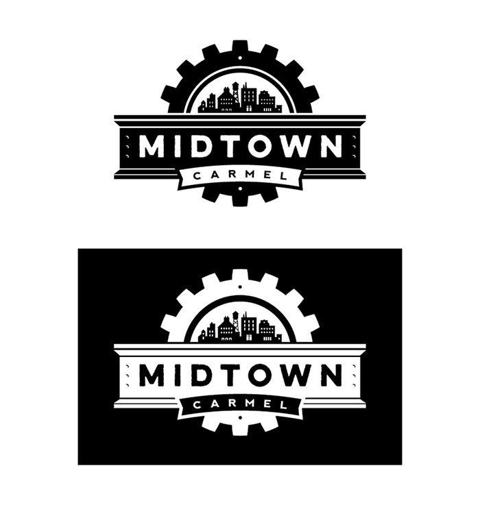 I-Beam Logo - Midtown Carmel Logo. Wilkinson Brothers Graphic Design and Illustration