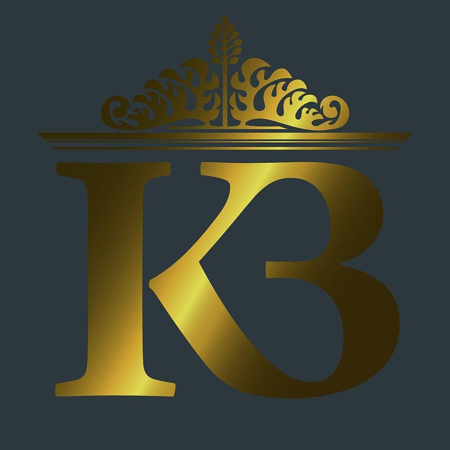 Kb Logo - Your Name - K B Monogram by Attila Meszlenyi