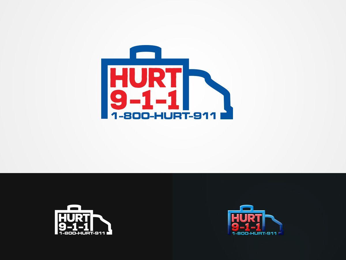 Hurt Logo - Bold, Serious Logo Design for 1-800-HURT-911 by ArtSamurai | Design ...