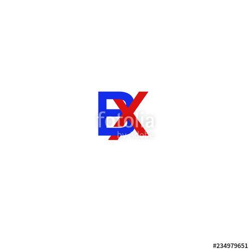 BX Red a Logo - Letter BX Red and Blue