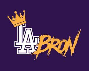 Lobron Logo - Details about LA Bron The King shirt Lebron James Los Angeles Lakers  basketball L.A. LAbron