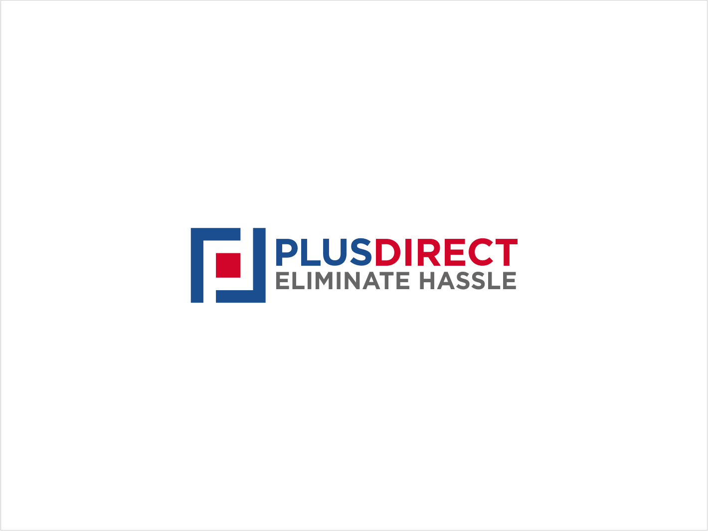 Eliminate Logo - Bold, Personable Logo Design for Plusdirect with tagline 'Eliminate ...