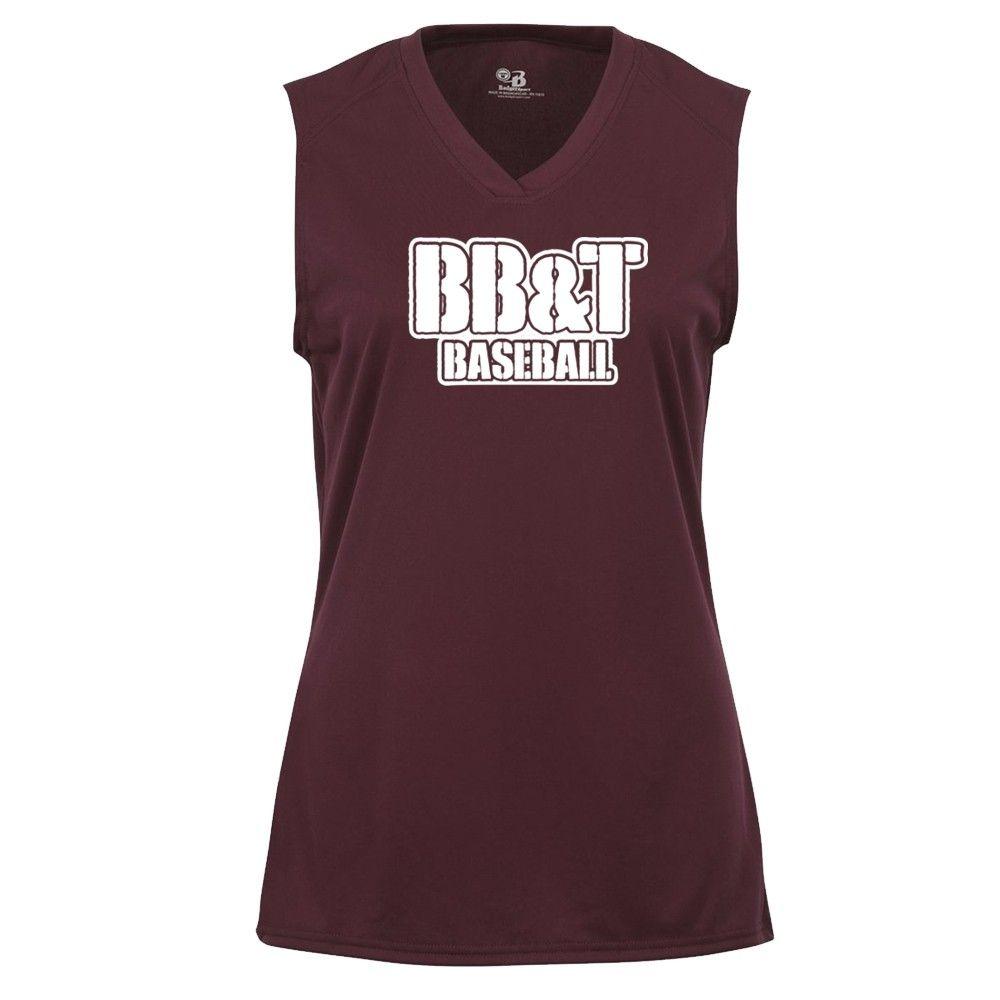 BB&T Logo - BB&T Ladies Sleeveless V Neck Performance Tee | BB&T Baseball Logo