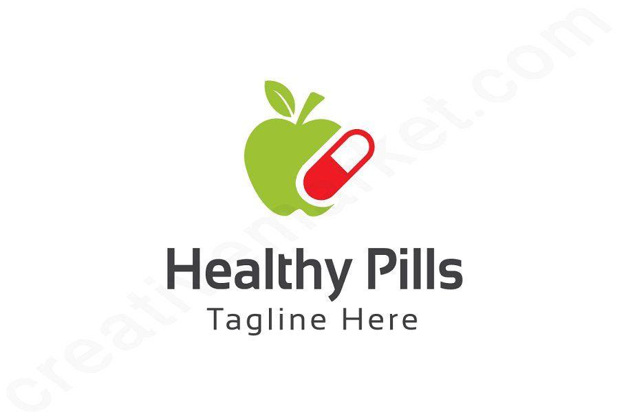 Pills Logo - Healthy Pills Logo Template