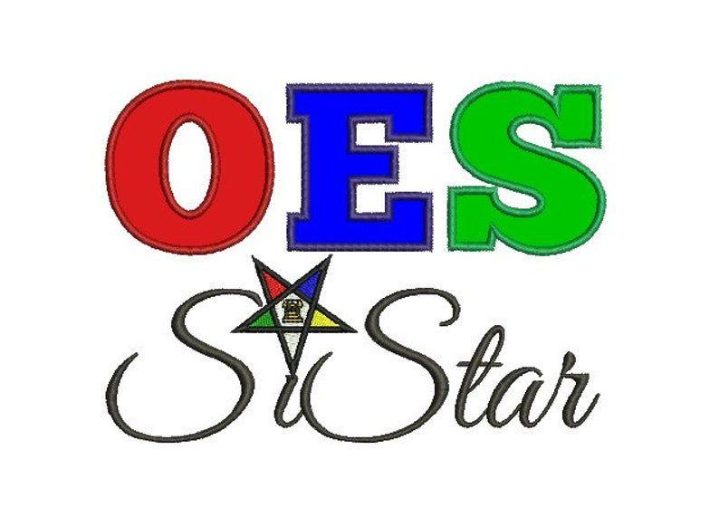 SISTAR Logo - OES (Order of the Eastern Star) Sistar applique