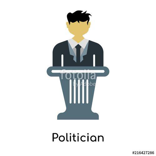 Politician Logo - Politician icon vector sign and symbol isolated on white background ...