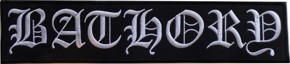 Bathory Logo - BATHORY Logo Iron On Sew On Embroidered Metal Patch 4.4