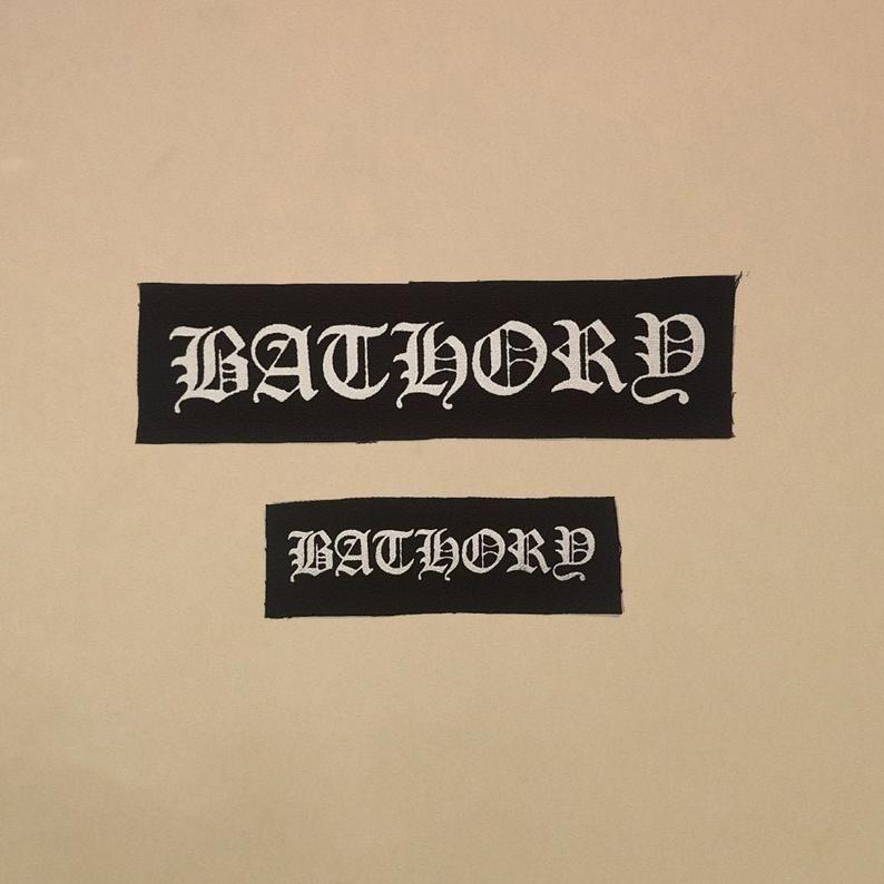 Bathory Logo - Bathory logo LONG patch black metal