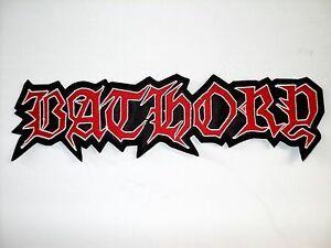 Bathory Logo - Details about BATHORY RED AND WHITE LOGO EMBROIDERED BACK PATCH