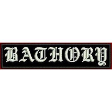 Bathory Logo - BATHORY EMBROIDERED PATCH (COD:2) LETTERS BLACK METAL EPIC BULLDOZER Metal Negro