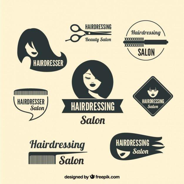 Hairdresser Logo - Variety of hairdressing logos Vector | Free Download
