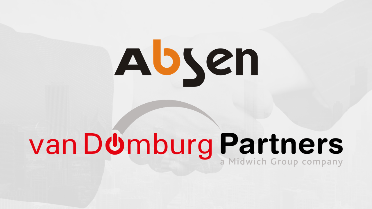 Absen Logo - Van Domburg to distribute Absen LED in Benelux