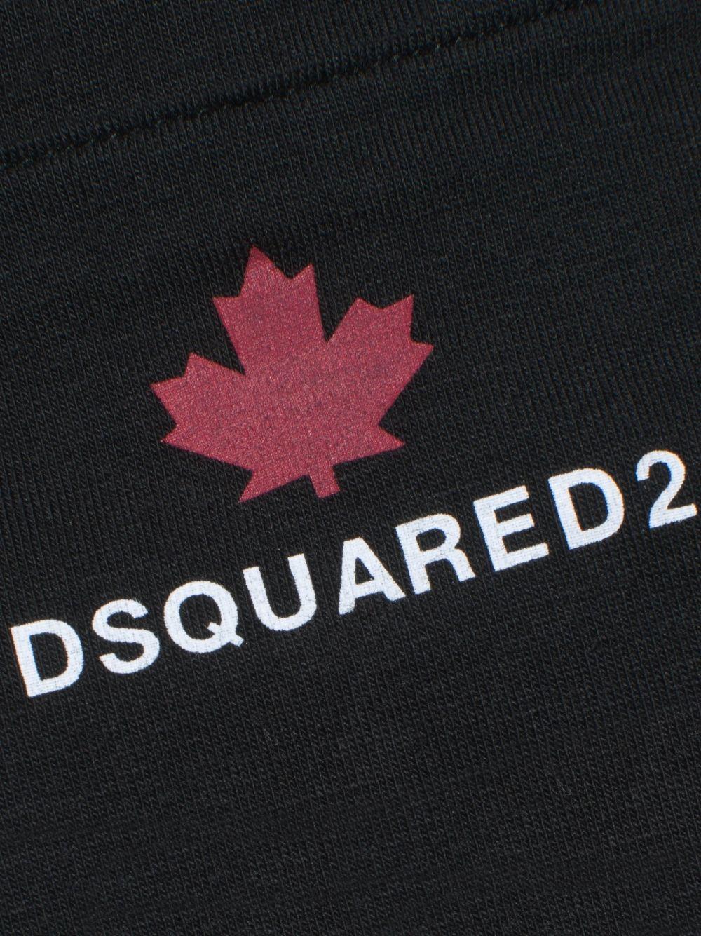 Dsquared Logo - Slim Fit Black Maple Logo Crew Neck T-Shirt