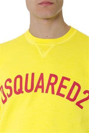 Dsquared Logo - YELLOW COTTON SWEATSHIRT WITH DSQUARED LOGO SS 2019 - DSQUARED2 - Boutique  Galiano
